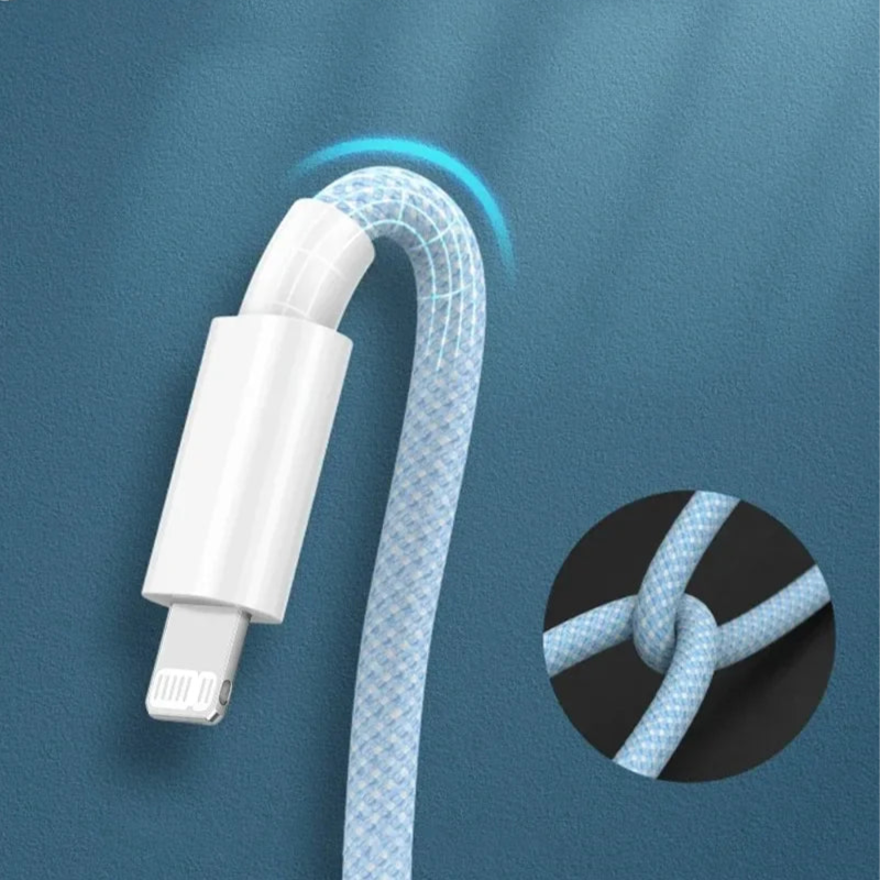 Câble USB-C vers Lightning 20W – Charge Rapide PD | Nylon Tressé Durable | Compatible iPhone & iPad