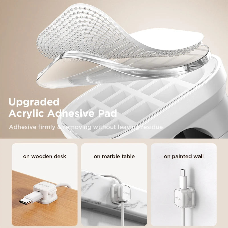 Lot de 6 Clips Magnétiques pour Câbles | Organisateur Auto-Adhésif pour Bureau, Maison, Voiture