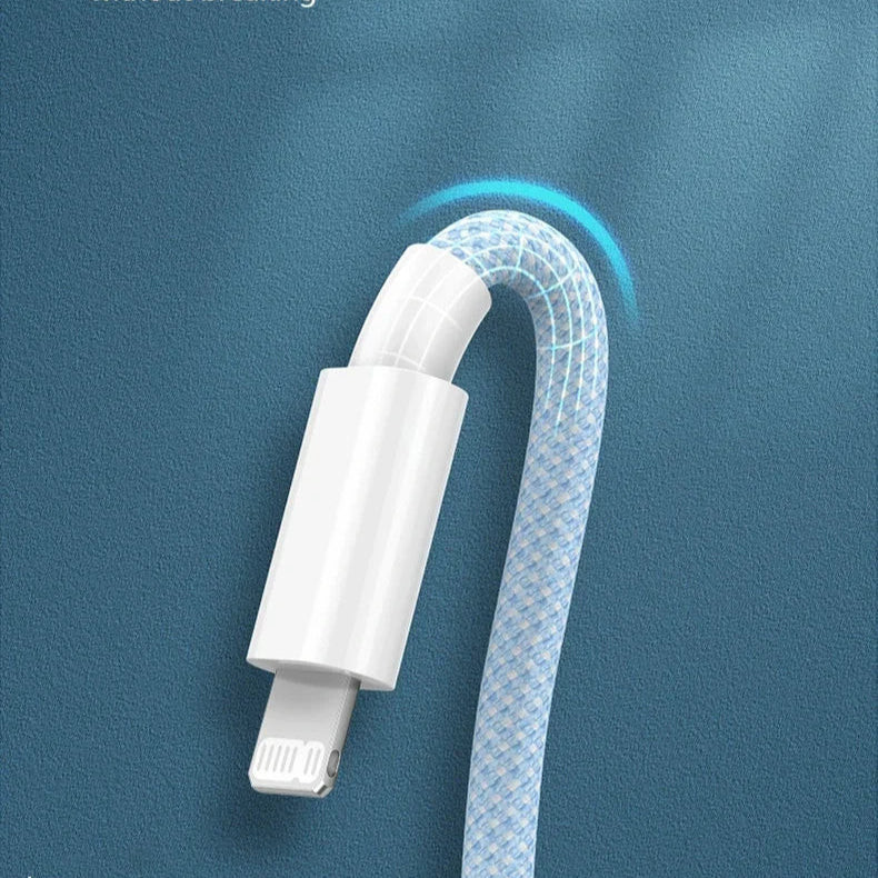 Câble USB-C vers Lightning 20W – Charge Rapide PD | Nylon Tressé Durable | Compatible iPhone & iPad