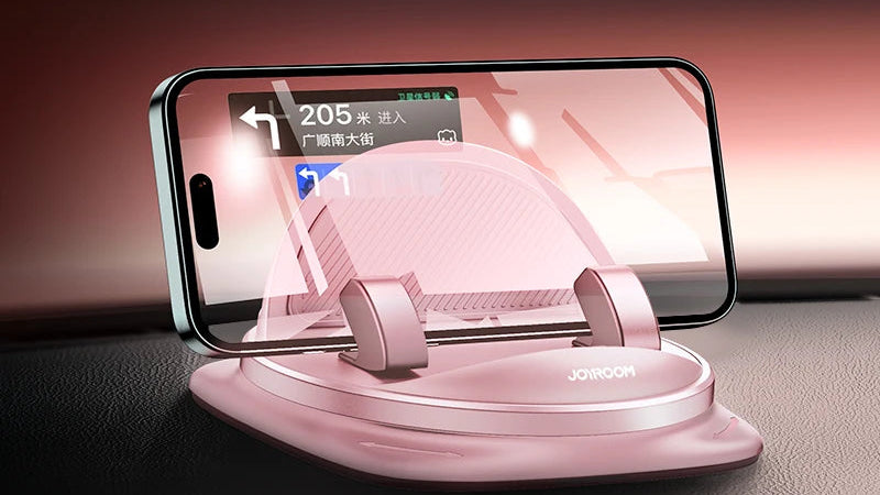 Support Téléphone Voiture – Fixation Tableau de Bord, Rotation 360°, Pose à Une Main, Base Nano-Gel Antidérapante
