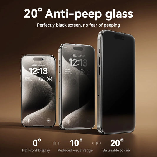 Protecteurs d’Écran Anti-Espion 20° pour iPhone | Verre Trempé de Confidentialité