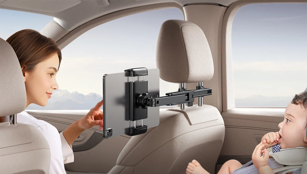 Support Tablette Voiture Appuie-Tête Joyroom – 3 en 1, Bras Extensible, Rotation 360°