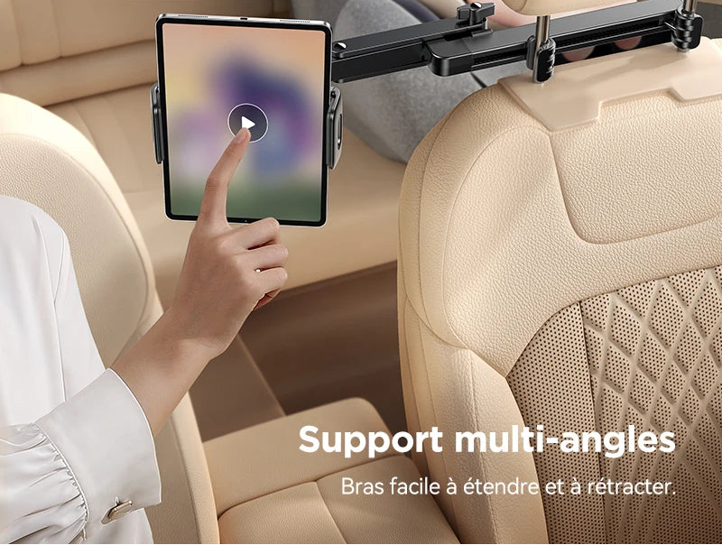 Support Tablette Voiture Appuie-Tête Joyroom – 3 en 1, Bras Extensible, Rotation 360°