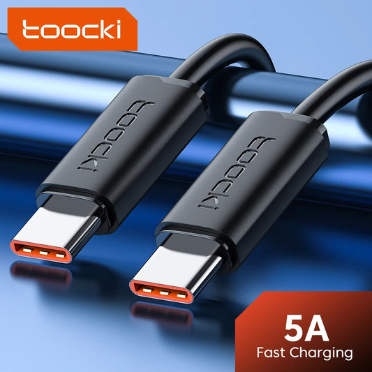 Câble Toocki 100W USB-C vers USB-C – Charge Rapide 5A & Transfert de Données